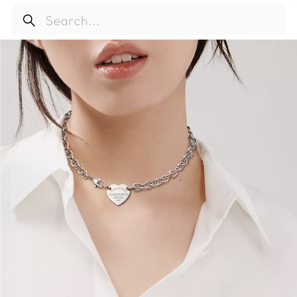Tiffany & Co Heart Tag Chain Link Choker